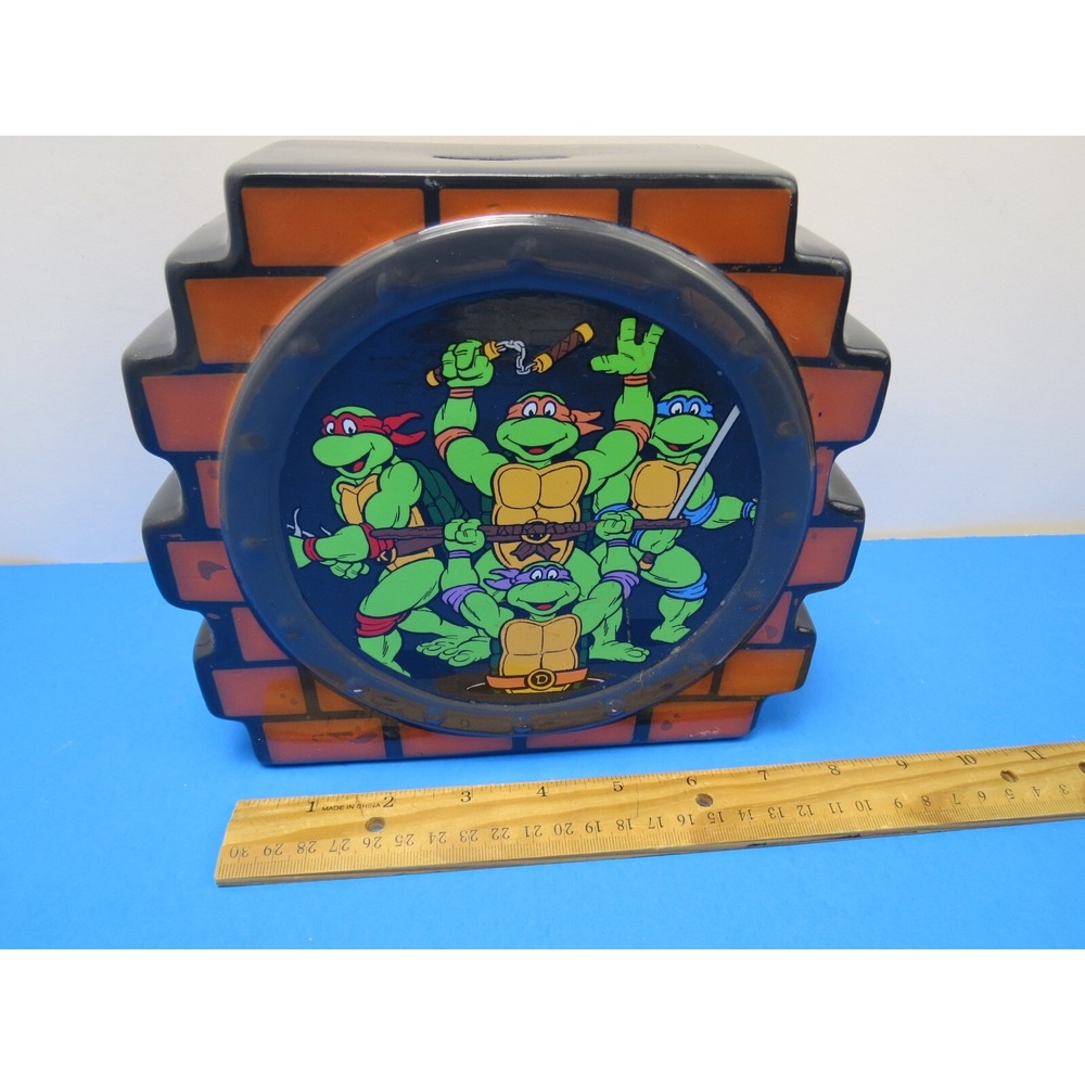 Teenage Mutant Ninja Turtles TMNT STARPOINT Coin Piggy Bank 2014 with Stopper - Picture 8 of 13